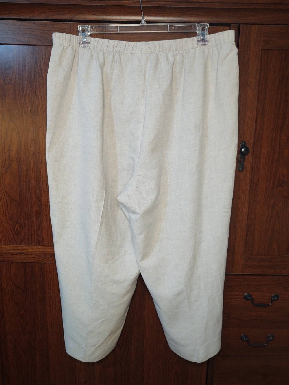 Hot Cotton 100% Linen Cropped Pants 2X - Picture 3 of 10